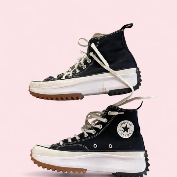 Black Converse Run Star Hike Canvas Platform Hightops - Picture 5 of 6